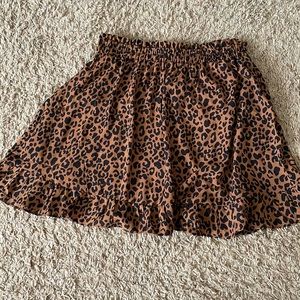 Leopard mid length skirt